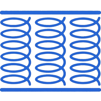 Four spiral spring stabilizers, two per side